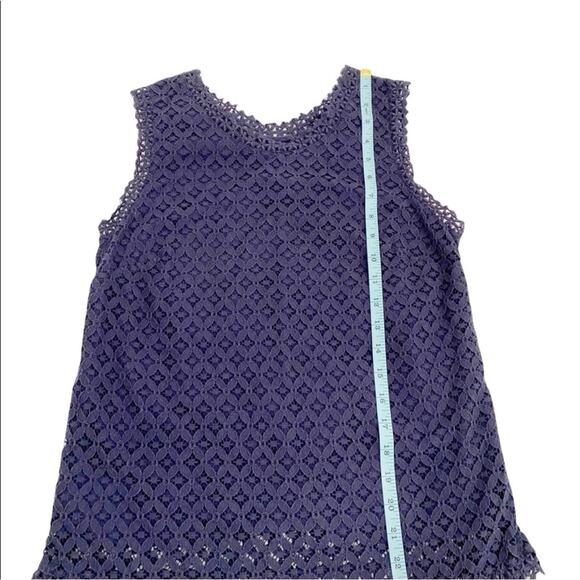 Merona Blue Sleeveless Lace Crochet Top, Size Small - Picture 6 of 8